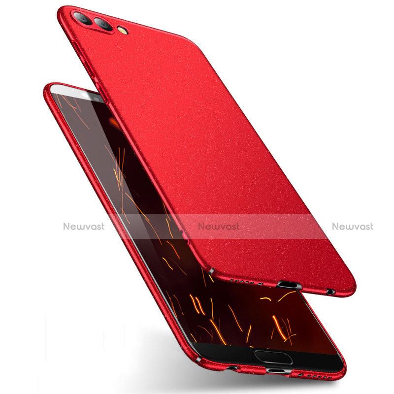 Hard Rigid Plastic Quicksand Cover for Huawei Honor V10 Red