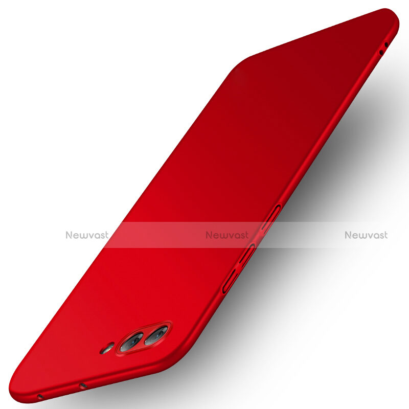 Hard Rigid Plastic Quicksand Cover for Huawei Honor V10 Red