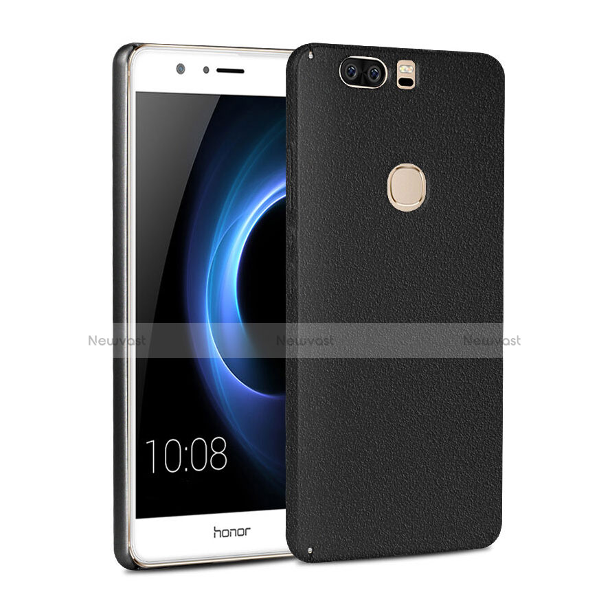 Hard Rigid Plastic Quicksand Cover for Huawei Honor V8 Black