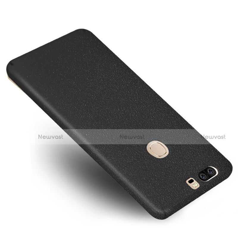 Hard Rigid Plastic Quicksand Cover for Huawei Honor V8 Black