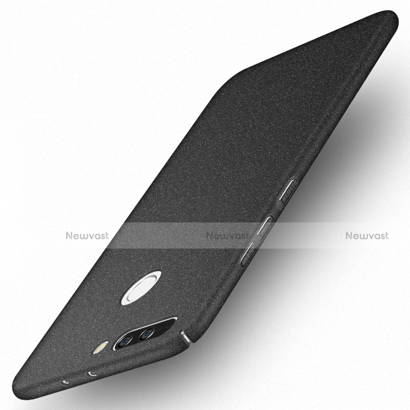 Hard Rigid Plastic Quicksand Cover for Huawei Honor V9 Black