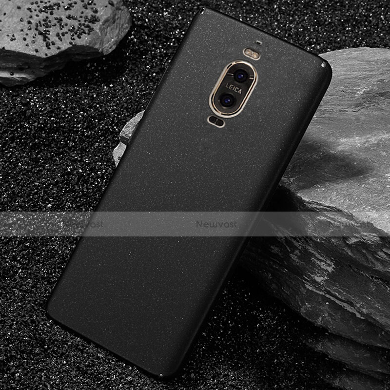 Hard Rigid Plastic Quicksand Cover for Huawei Mate 9 Pro Black