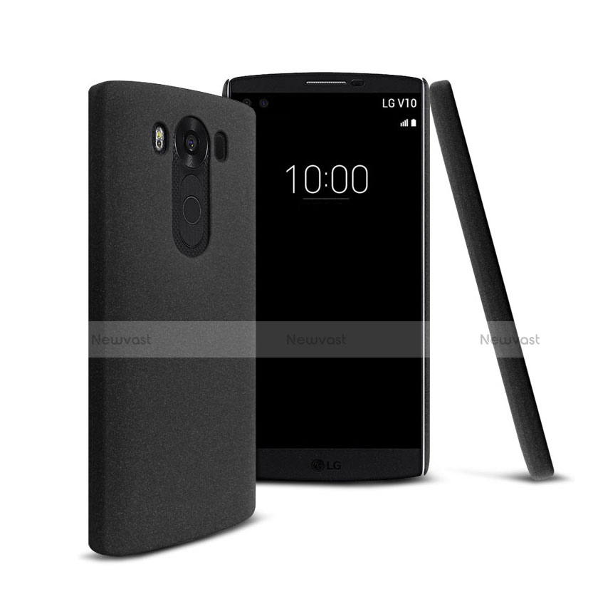 Hard Rigid Plastic Quicksand Cover for LG V10 Black