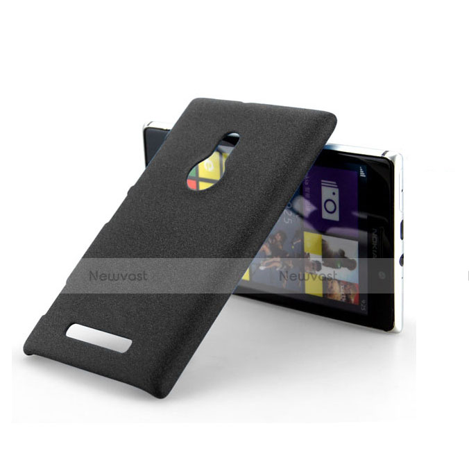 Hard Rigid Plastic Quicksand Cover for Nokia Lumia 925 Black