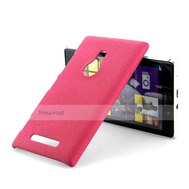 Hard Rigid Plastic Quicksand Cover for Nokia Lumia 925 Red