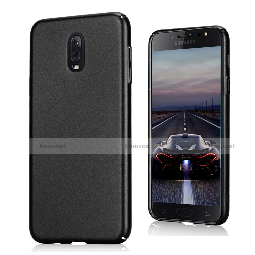 Hard Rigid Plastic Quicksand Cover for Samsung Galaxy J7 Plus Black