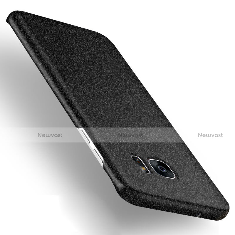 Hard Rigid Plastic Quicksand Cover for Samsung Galaxy S7 Edge G935F Black