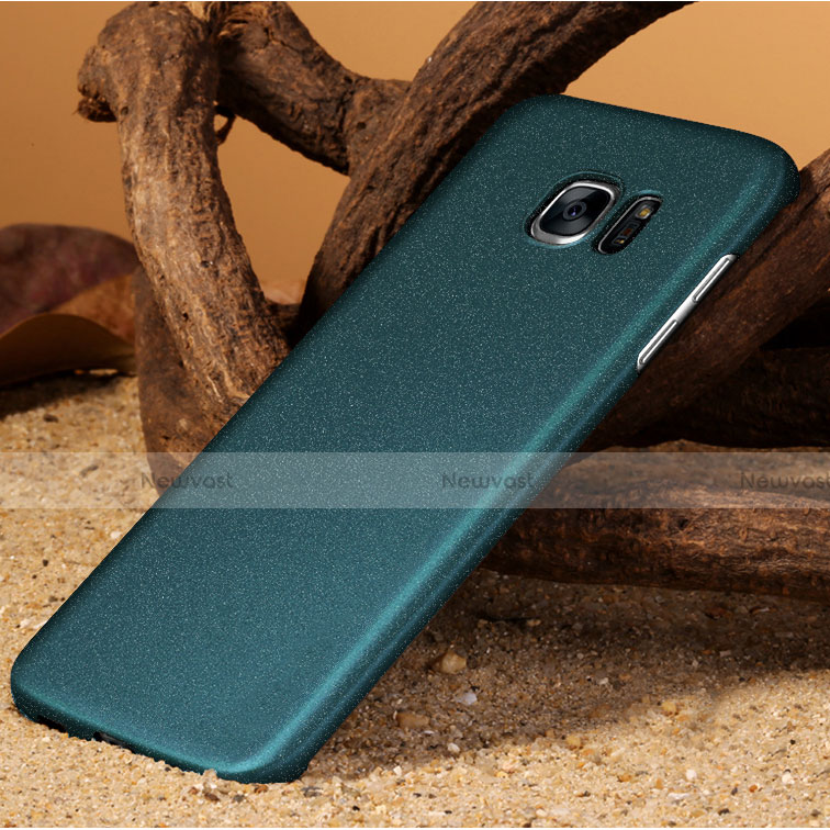 Hard Rigid Plastic Quicksand Cover for Samsung Galaxy S7 Edge G935F Green