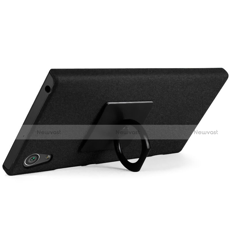 Hard Rigid Plastic Quicksand Cover for Sony Xperia XA1 Black