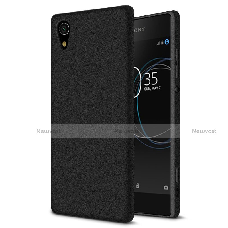 Hard Rigid Plastic Quicksand Cover for Sony Xperia XA1 Ultra Black