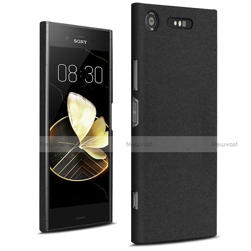 Hard Rigid Plastic Quicksand Cover for Sony Xperia XZ1 Black