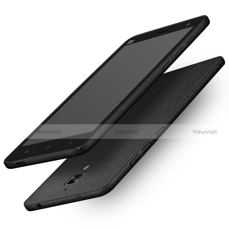 Hard Rigid Plastic Quicksand Cover for Xiaomi Mi 4 Black