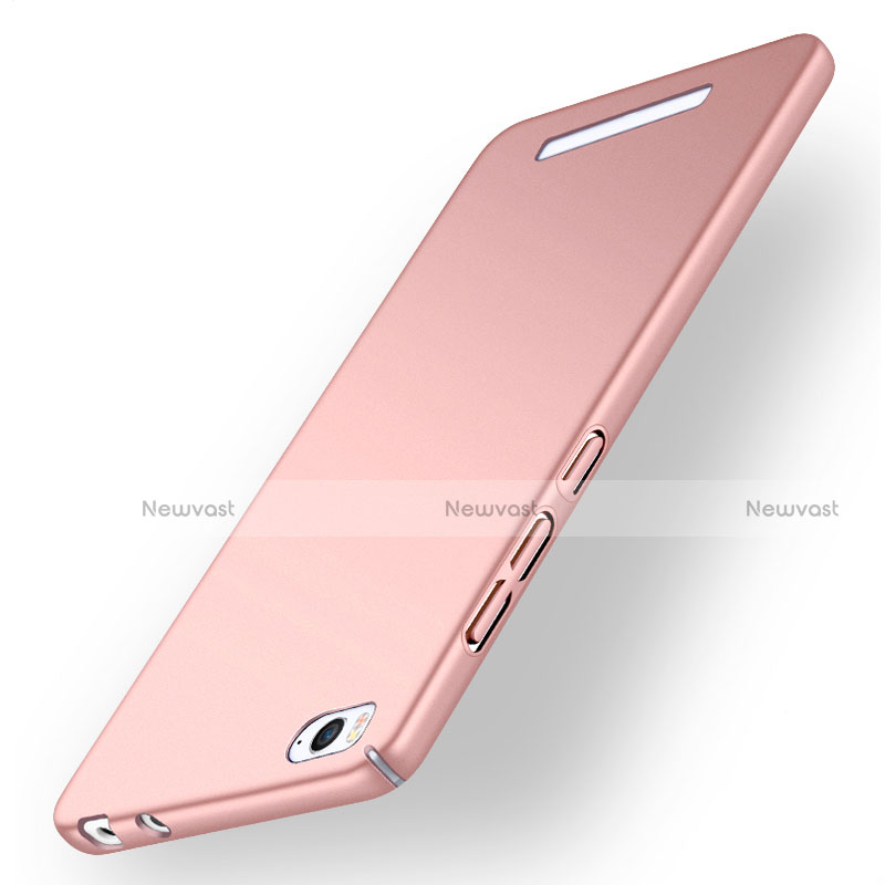 Hard Rigid Plastic Quicksand Cover for Xiaomi Mi 4C Rose Gold