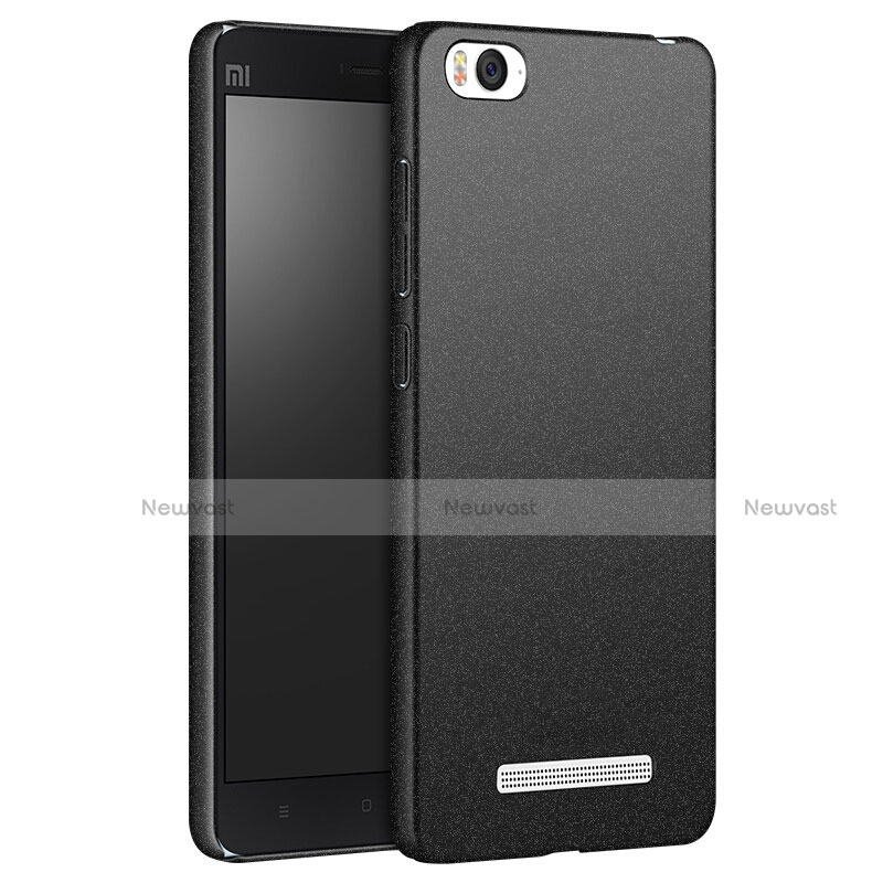 Hard Rigid Plastic Quicksand Cover for Xiaomi Mi 4i Black