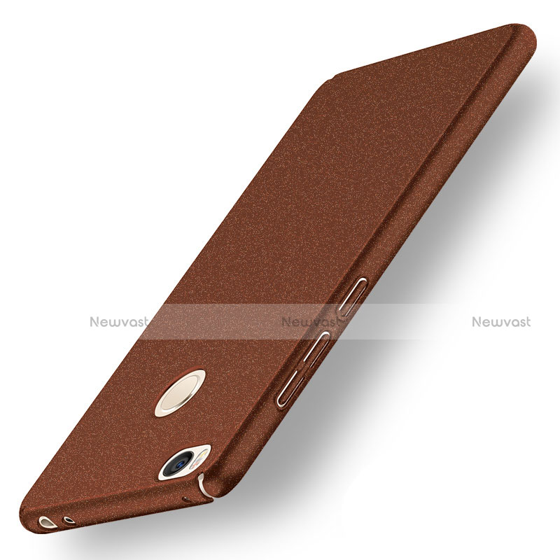 Hard Rigid Plastic Quicksand Cover for Xiaomi Mi 4S Brown