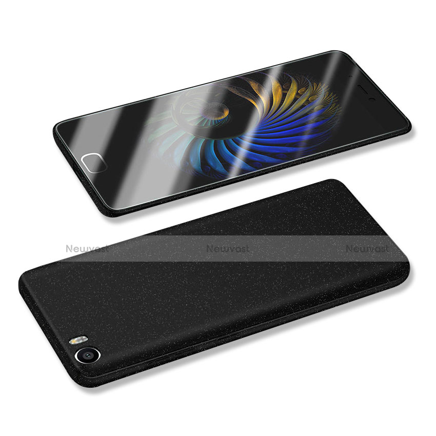 Hard Rigid Plastic Quicksand Cover for Xiaomi Mi 5 Black