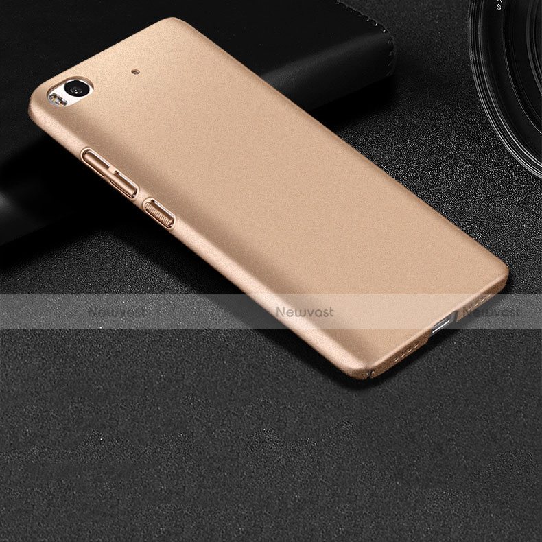 Hard Rigid Plastic Quicksand Cover for Xiaomi Mi 5S 4G Gold