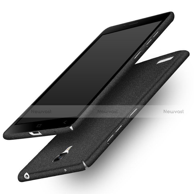 Hard Rigid Plastic Quicksand Cover for Xiaomi Redmi Note 4G Black