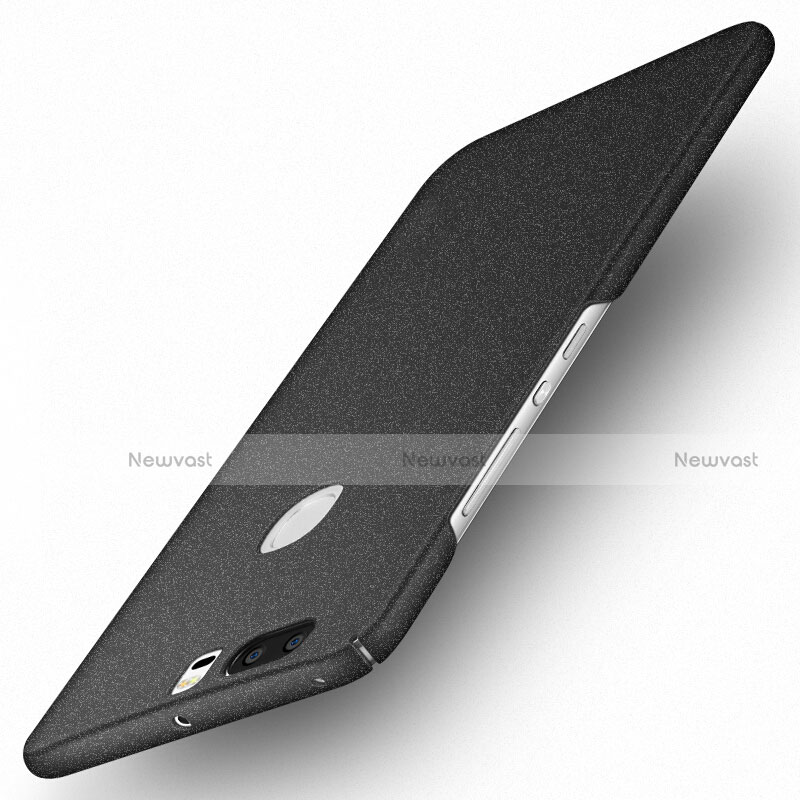 Hard Rigid Plastic Quicksand Cover Q01 for Huawei Honor V8 Black