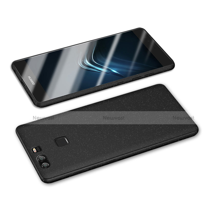 Hard Rigid Plastic Quicksand Cover Q01 for Huawei P9 Plus Black