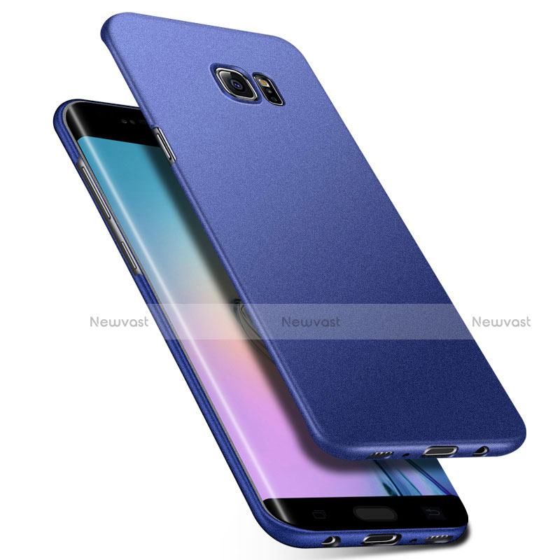 Hard Rigid Plastic Quicksand Cover Q01 for Samsung Galaxy S6 Edge SM-G925 Blue