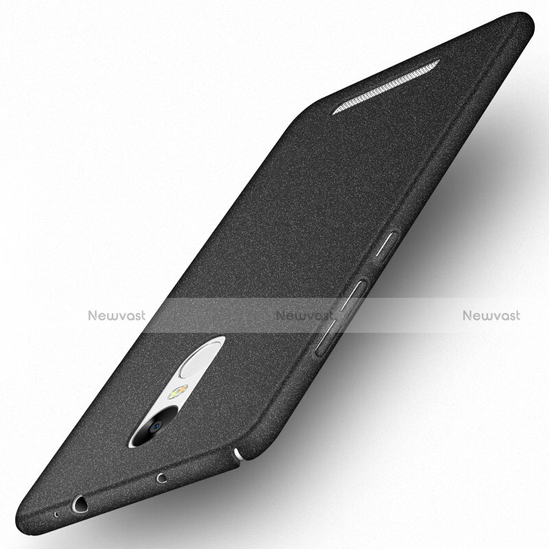 Hard Rigid Plastic Quicksand Cover Q01 for Xiaomi Redmi Note 3 MediaTek Black