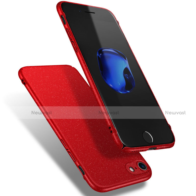 Hard Rigid Plastic Quicksand Cover Q02 for Apple iPhone 7 Red