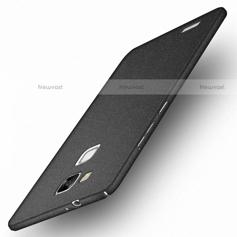 Hard Rigid Plastic Quicksand Cover R01 for Huawei Mate 7 Black