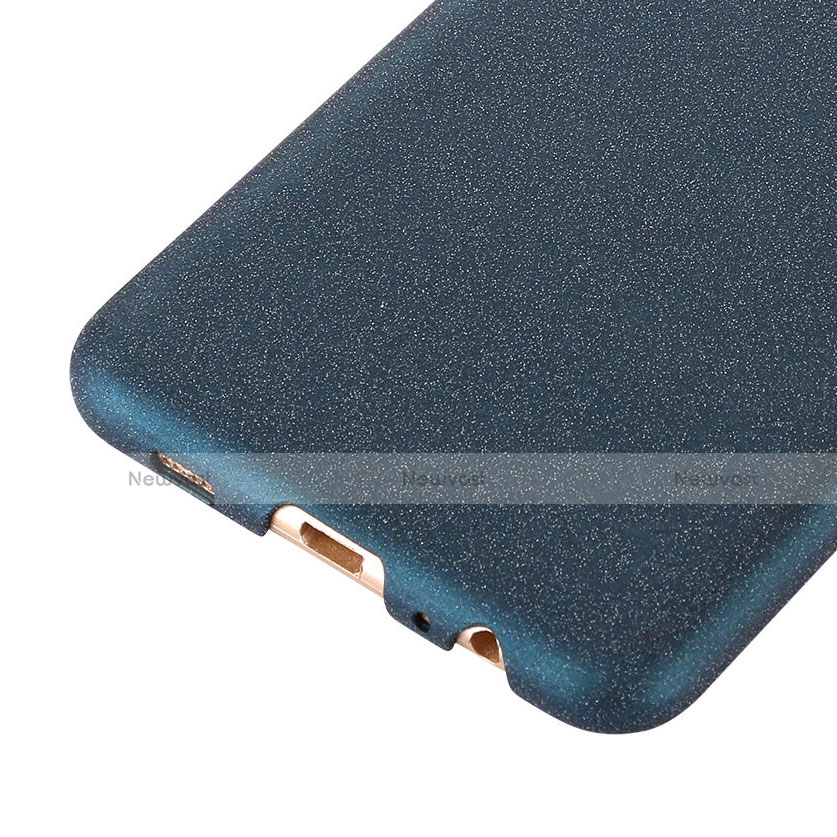 Hard Rigid Plastic Quicksand Cover R01 for Samsung Galaxy C7 SM-C7000 Blue