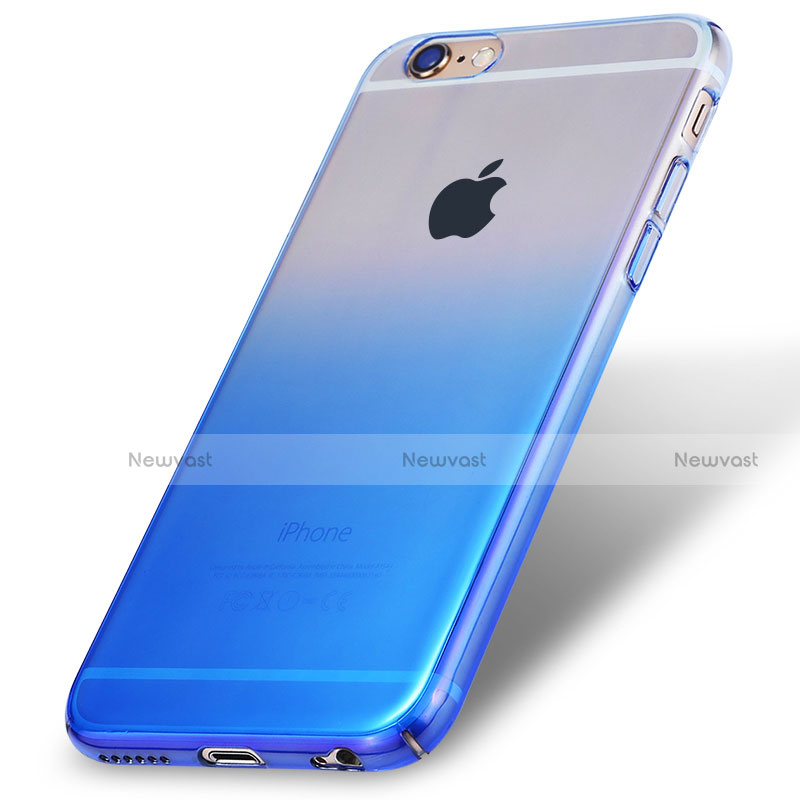 Hard Rigid Transparent Gradient Cover for Apple iPhone 6 Blue