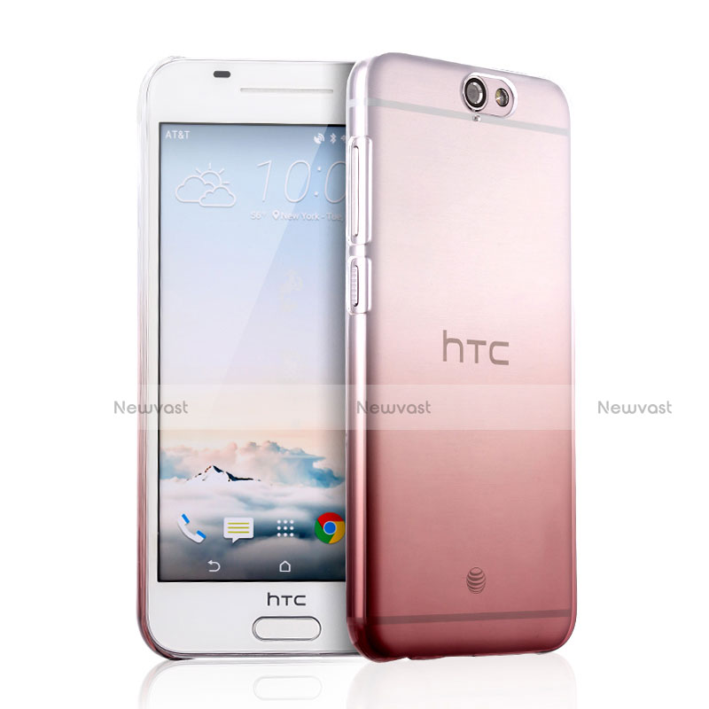 Hard Rigid Transparent Gradient Cover for HTC One A9 Pink