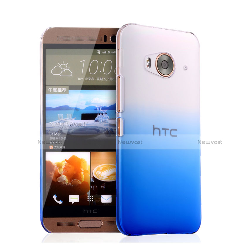 Hard Rigid Transparent Gradient Cover for HTC One Me Blue