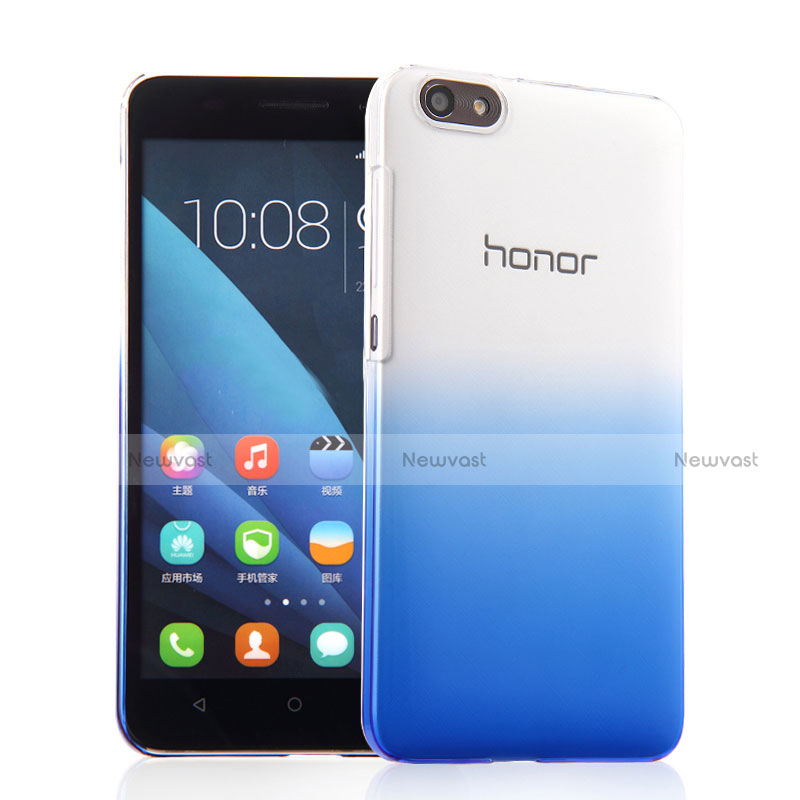 Hard Rigid Transparent Gradient Cover for Huawei Honor 4X Blue