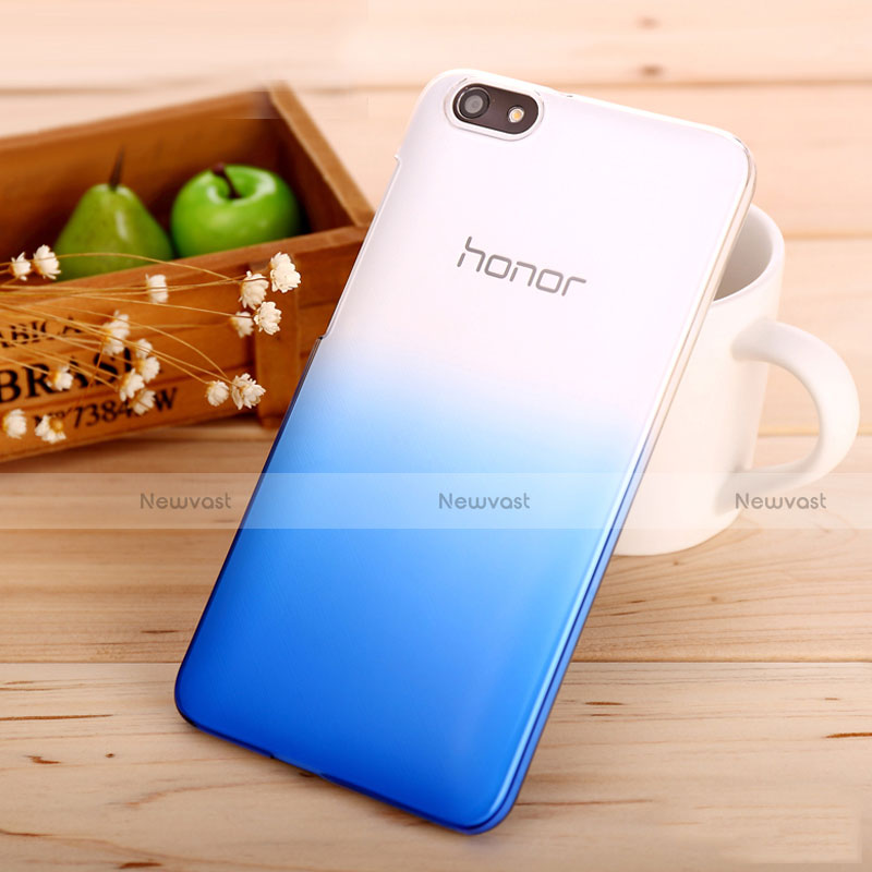 Hard Rigid Transparent Gradient Cover for Huawei Honor 4X Blue