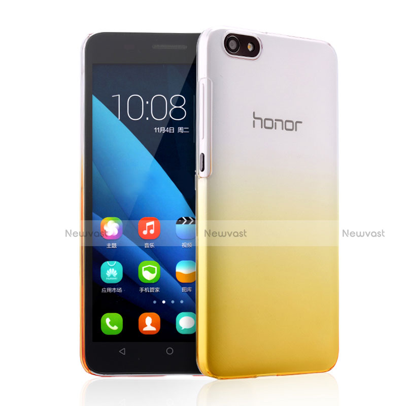 Hard Rigid Transparent Gradient Cover for Huawei Honor 4X Yellow