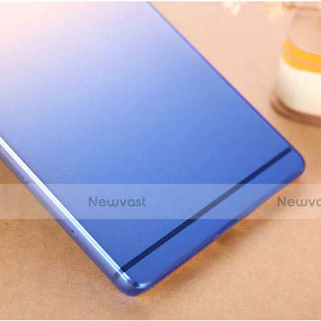 Hard Rigid Transparent Gradient Cover for Huawei P8 Blue