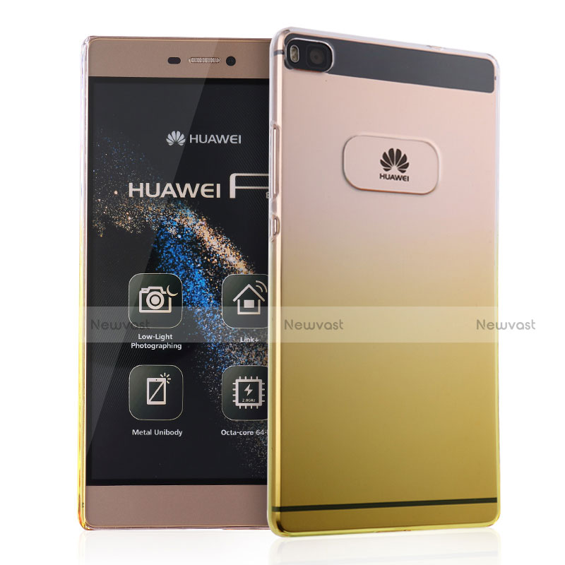 Hard Rigid Transparent Gradient Cover for Huawei P8 Yellow