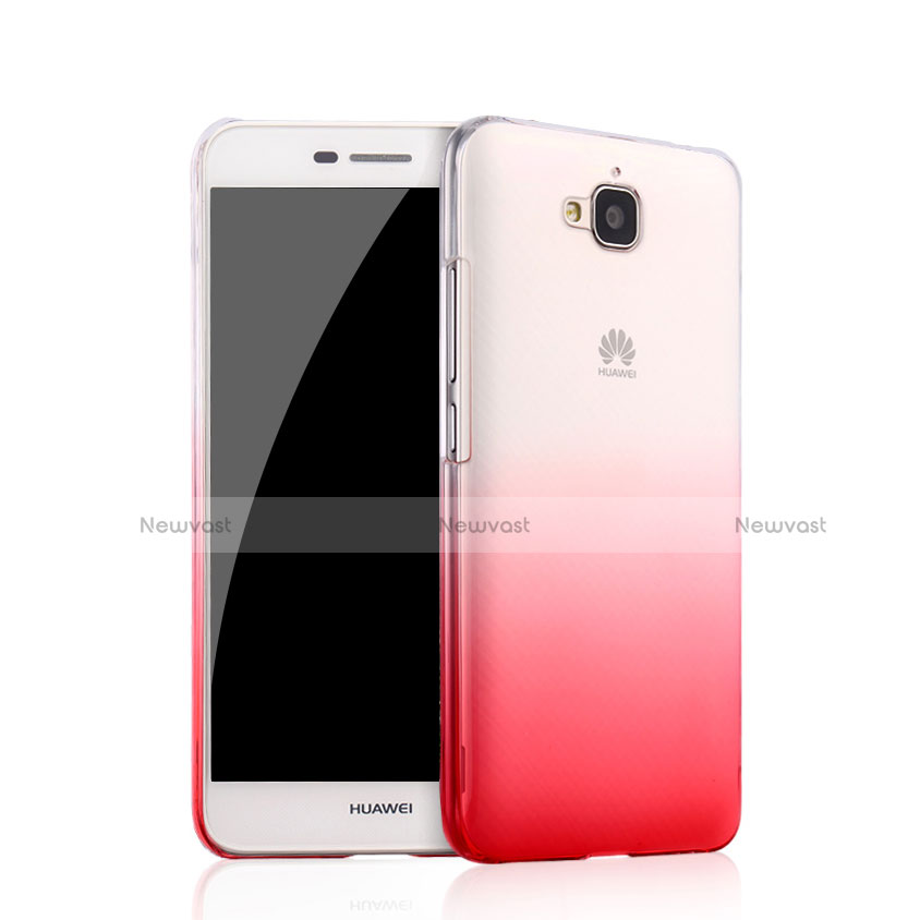 Hard Rigid Transparent Gradient Cover for Huawei Y6 Pro Pink