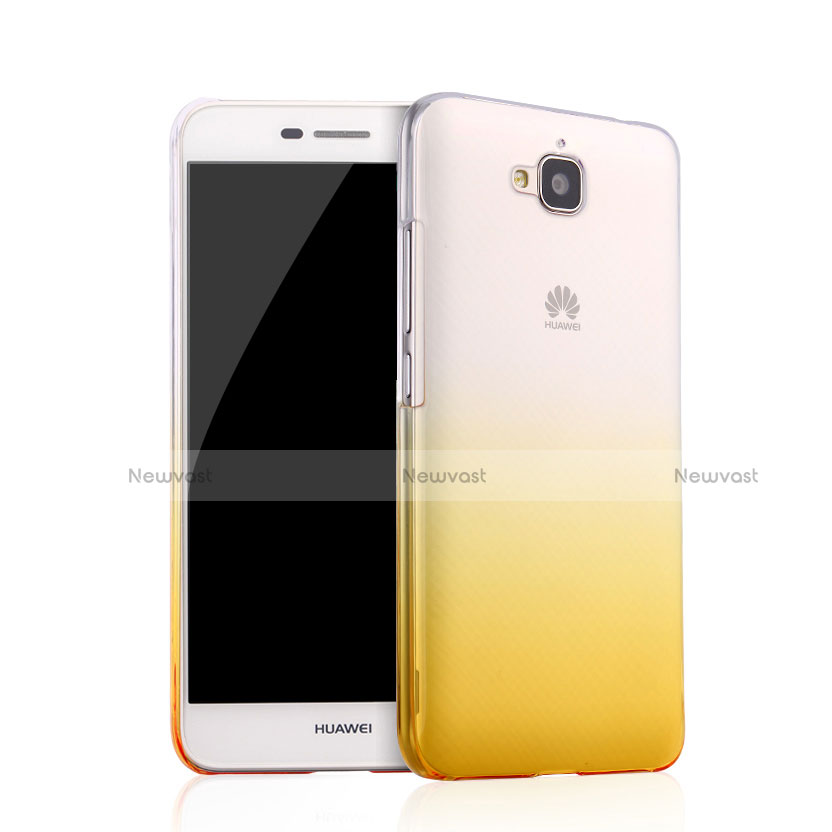 Hard Rigid Transparent Gradient Cover for Huawei Y6 Pro Yellow