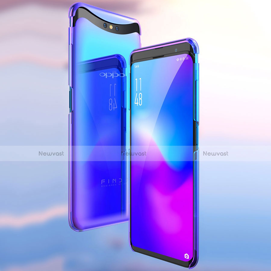 Hard Rigid Transparent Gradient Cover for Oppo Find X Blue