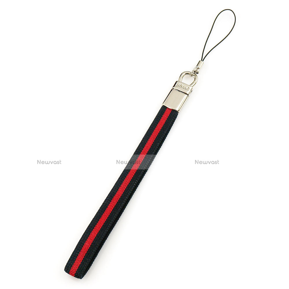 Lanyard Cell Phone Strap Universal W07 Red and Black