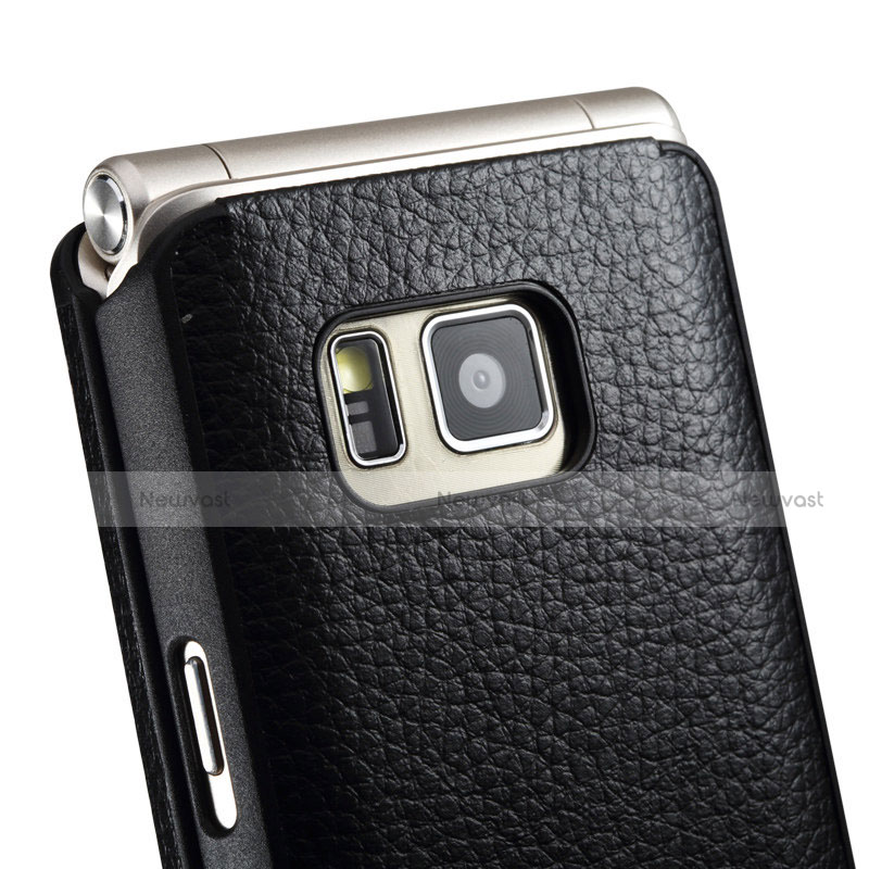 Leather Case Flip Cover C01 for Samsung W(2017) Black