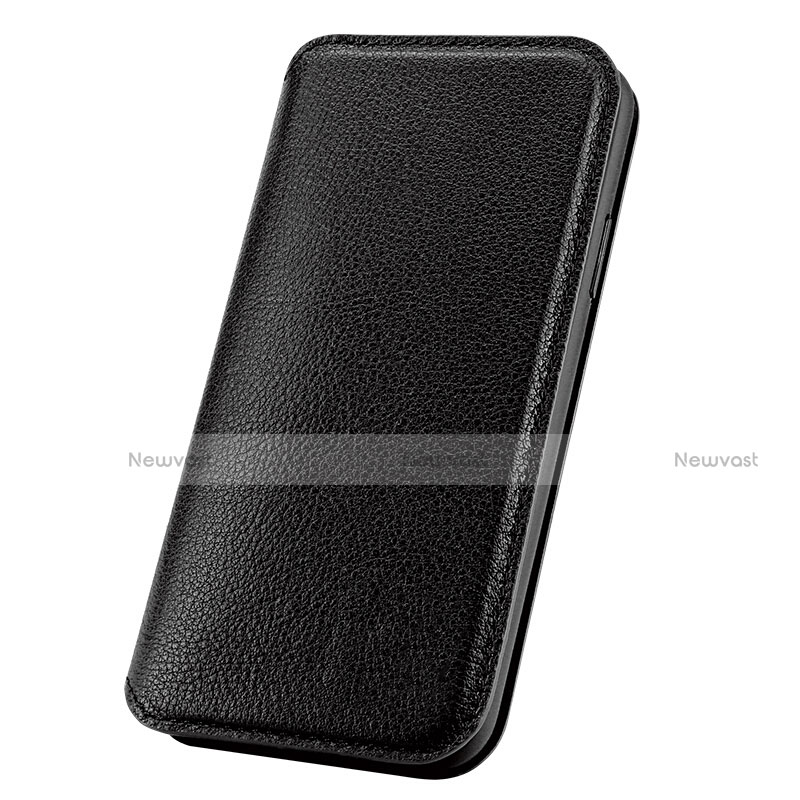 Leather Case Flip Cover for Apple iPhone Xs Black