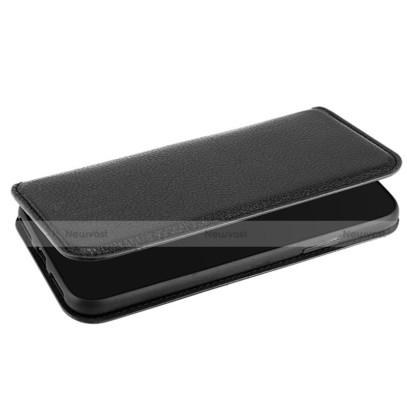 Leather Case Flip Cover for Apple iPhone Xs Black