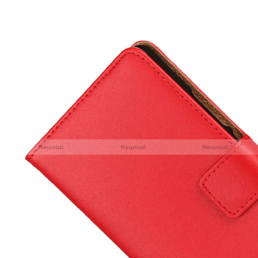 Leather Case Flip Cover for Huawei P9 Lite Red