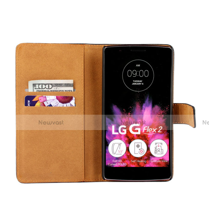 Leather Case Flip Cover for LG G Flex 2 Black