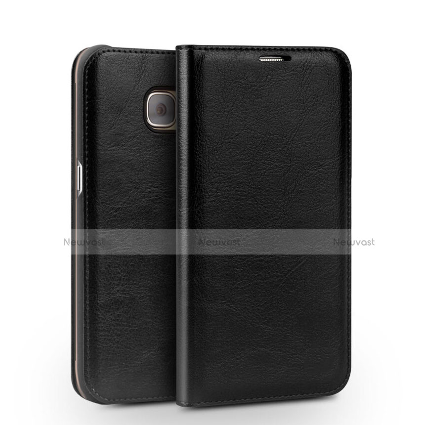 Leather Case Flip Cover for Samsung Galaxy S7 Edge G935F Black