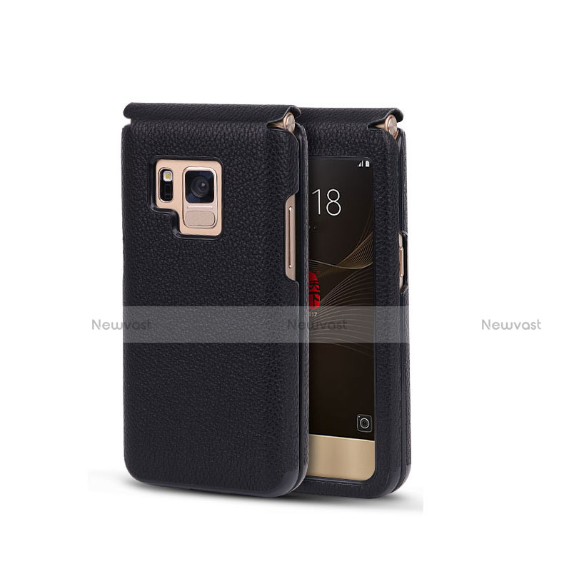 Leather Case Flip Cover for Samsung W(2017) Black