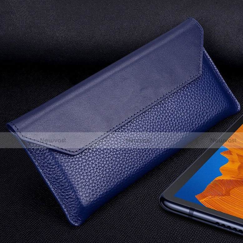 Leather Case Flip Cover T02 Holder for Huawei Mate Xs 5G Blue