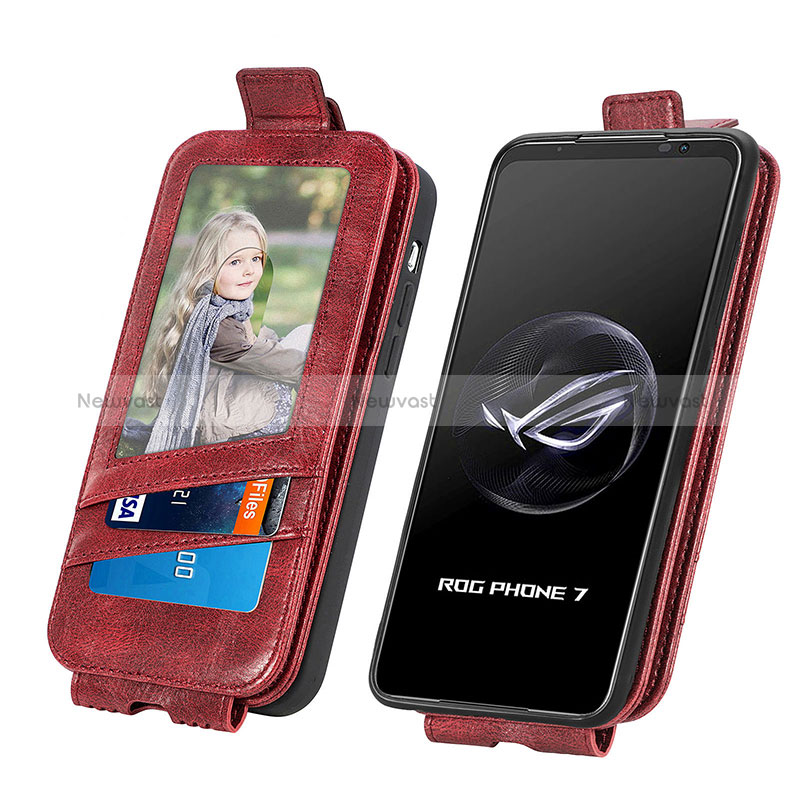 Leather Case Flip Cover Vertical for Asus ROG Phone 7 Pro